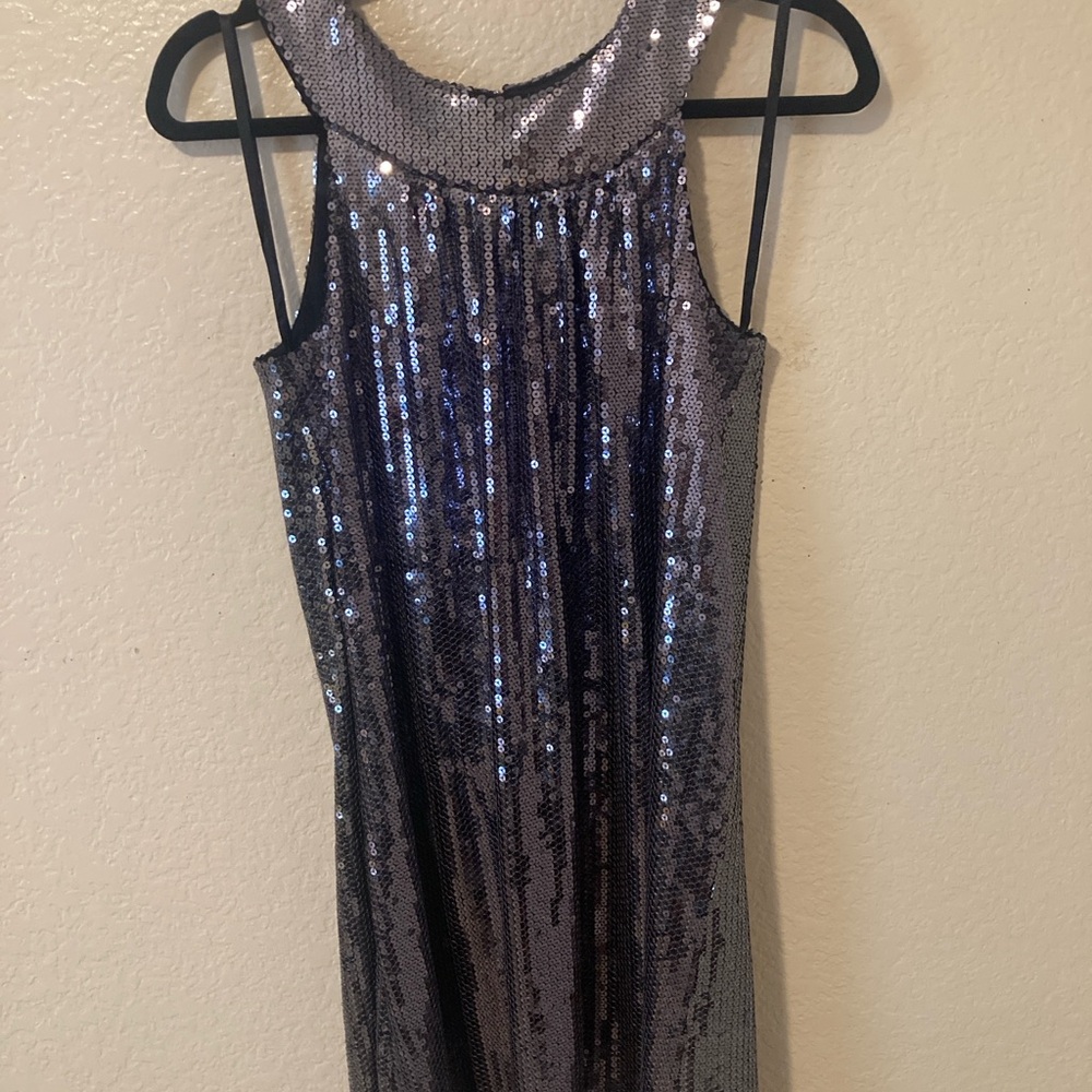 I.N. Studio Sequin Midi Dress - Silver